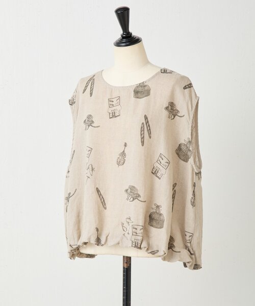 BEARDSLEY（ビアズリー）の「アトリエリネンバルーンブラウス（シャツ/ブラウス・レディース・ベージュ・FREE）」の6枚目の写真