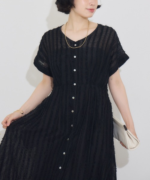 【KATHARINE ROSS】ストライプカットドビーワンピース KATHARINE ROSS ワンピース 「KATHARINE ROSS」ストライプカット