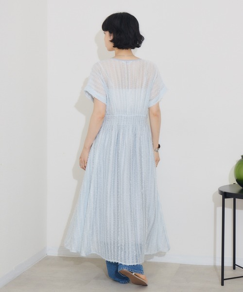 KATHARINE ROSS（キャサリンロス）の「【KATHARINE ROSS】ストライプカットドビーワンピース（ワンピース・レディース・ライトブルー/ブラック・MEDIUM）」の13枚目の写真