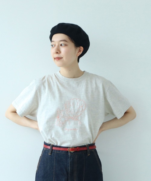 PAR ICI(パーリッシィ)の「【WEB限定】corgi & boy Tシャツ(Tシャツ/カットソー・レディース・グレー/ホワイト/ブルー・FREE)」の8枚目の写真