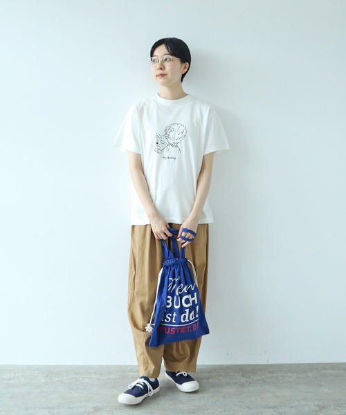 PAR ICI(パーリッシィ)の「【WEB限定】corgi & boy Tシャツ(Tシャツ/カットソー・レディース・グレー/ホワイト/ブルー・FREE)」の20枚目の写真