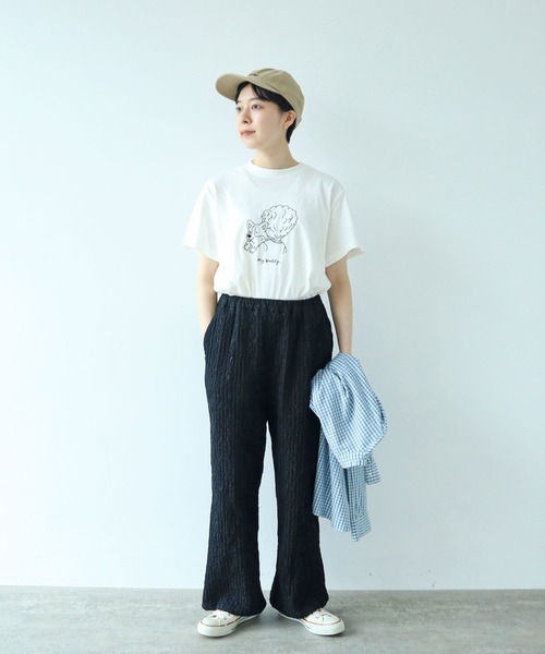 PAR ICI(パーリッシィ)の「【WEB限定】corgi & boy Tシャツ(Tシャツ/カットソー・レディース・グレー/ホワイト/ブルー・FREE)」の13枚目の写真