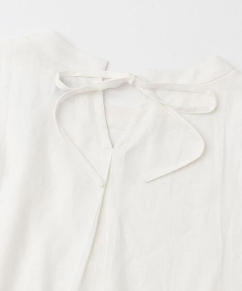 URBAN RESEARCH DOORS（アーバンリサーチドアーズ）の「リネンレーヨンバックリボンブラウス（シャツ/ブラウス・レディース・ブラック/オフホワイト/ミント・MEDIUM）」の12枚目の写真