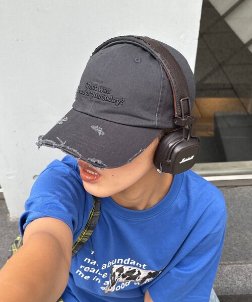 CIAOPANIC TYPY(チャオパニックティピー)の「【UNISEX】ダメージロゴキャップ(キャップ・レディース・アイボリー/レッド/チャコールグレー・ONE SIZE)」の15枚目の写真