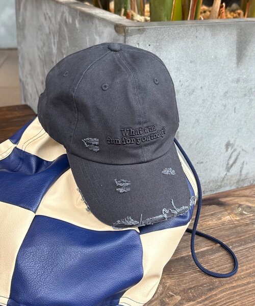 CIAOPANIC TYPY(チャオパニックティピー)の「【UNISEX】ダメージロゴキャップ(キャップ・レディース・アイボリー/レッド/チャコールグレー・ONE SIZE)」の16枚目の写真