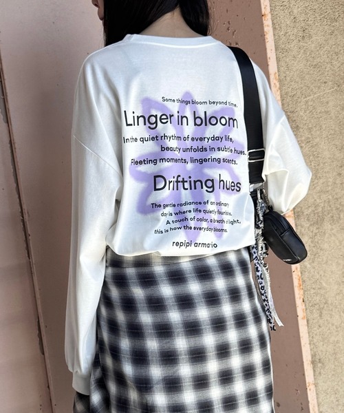 repipi armario（レピピ アルマリオ）の「チョベリグルーズロンＴ（Tシャツ/カットソー・キッズ・ホワイト系3/グレー/ホワイト系2/ブラック/ピンク/ブラウン/スミクロ/ホワイト系1・MEDIUM/LARGE/SMALL）」の2枚目の写真