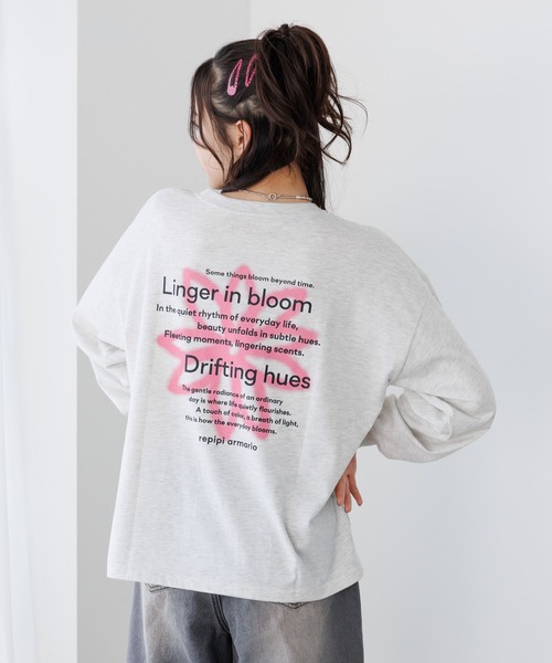 repipi armario（レピピ アルマリオ）の「チョベリグルーズロンＴ（Tシャツ/カットソー・キッズ・ホワイト系3/グレー/ホワイト系2/ブラック/ピンク/ブラウン/スミクロ/ホワイト系1・MEDIUM/LARGE/SMALL）」の13枚目の写真