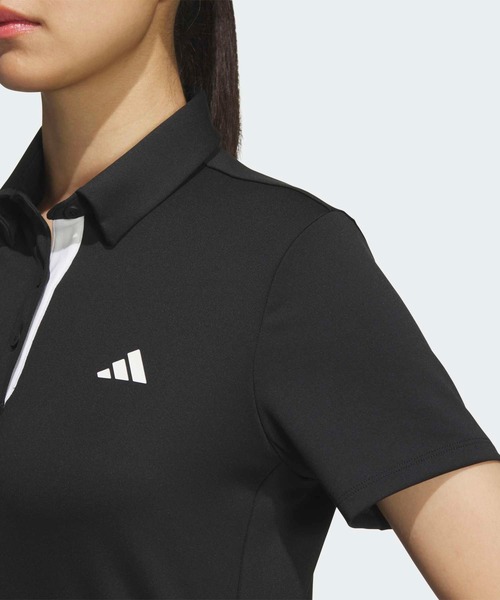 adidas(アディダス)の「ストレッチ 半袖ボタンダウンシャツ【adidas Golf/アディダスゴルフ】(ポロシャツ・レディース・ホワイト/ブラック・SMALL/X-LARGE/LARGE/MEDIUM/XX-LARGE/X-SMALL)」の12枚目の写真