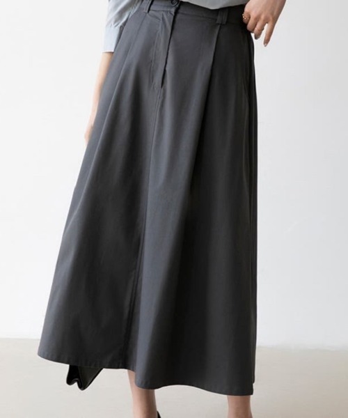 Beststore(ベストストア)の「スカート スウェット Aライン ロングスカート ハイウエスト スカート(スカート・レディース・ブラック/ベージュ/グレー/オリーブ・S/M/L)」の7枚目の写真