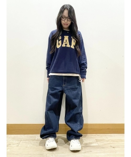 GAP（ギャップ）の「ハイライズ バレルデニム（デニムパンツ・レディース・インディゴブルー・23/24/25/26/27/28/30/29）」の14枚目の写真