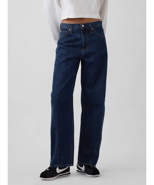 GAP（ギャップ）の「ハイライズ バレルデニム（デニムパンツ・レディース・インディゴブルー・23/24/25/26/27/28/30/29）」の6枚目の写真