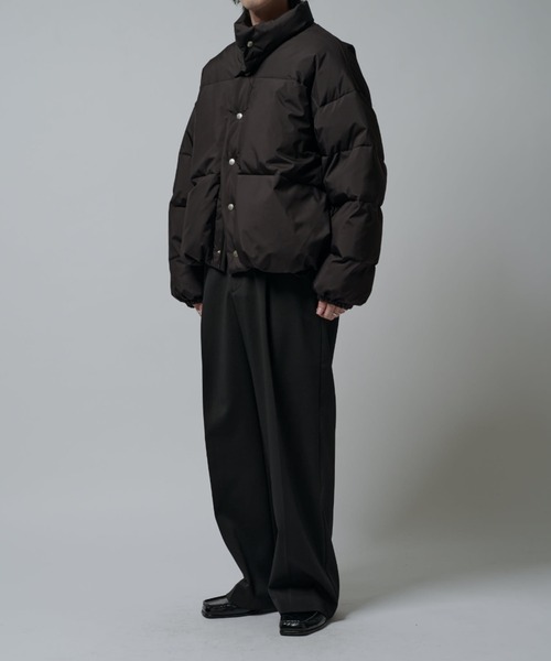 aa【Lui's】ホワイトグースダウンブルゾン ブラック Lui's（ルイス）の「ホワイトグースBigダウンジャケット