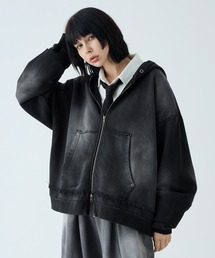 VELNUS(xiX)́yVELNUSzVintage Make Heavyweight Double Zip Hoodie/Be[WCN wr[EFCg_uWbvt[fB(p[J[)