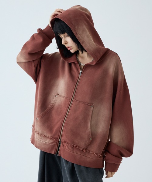 VELNUS】Vintage Make Heavyweight Double Zip Hoodie/ヴィンテージ