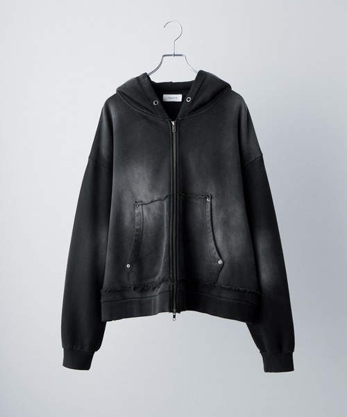 ふぅページ セール】【VELNUS】Vintage Make Heavyweight Double Zip Hoodie