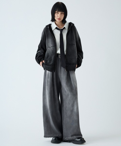 セール】【VELNUS】Vintage Make Heavyweight Double Zip Hoodie