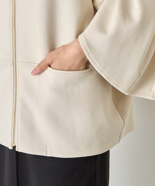 Jena espace merveilleux（ジェナ　エスパスメルヴェイユ）の「【上品/体系カバー】チューリップスリーブジップジャケット（その他アウター・レディース・アイボリー/ブラック・FREE）」の22枚目の写真