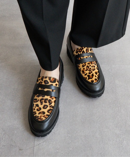 Fabby fabby（ファビィーファビィー）の「ボリュームソールコインローファー（ローファー・レディース・ブラウン/レオパード/ブラック/ブラック系その他・MEDIUM/LARGE/SMALL）」の4枚目の写真