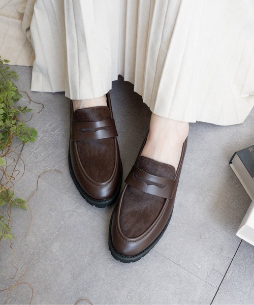 Fabby fabby（ファビィーファビィー）の「ボリュームソールコインローファー（ローファー・レディース・ブラウン/レオパード/ブラック/ブラック系その他・MEDIUM/LARGE/SMALL）」の5枚目の写真