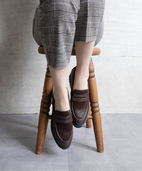 Fabby fabby（ファビィーファビィー）の「ボリュームソールコインローファー（ローファー・レディース・ブラウン/レオパード/ブラック/ブラック系その他・MEDIUM/LARGE/SMALL）」の6枚目の写真