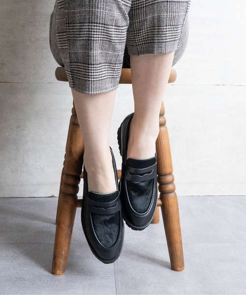 Fabby fabby（ファビィーファビィー）の「ボリュームソールコインローファー（ローファー・レディース・ブラウン/レオパード/ブラック/ブラック系その他・MEDIUM/LARGE/SMALL）」の9枚目の写真