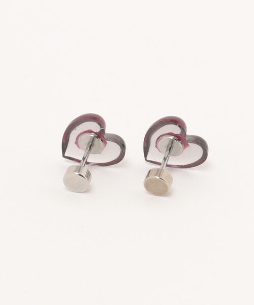 MASHIRO（マシロ）の「【MASHIRO】クリアハートクロスモチーフボディーピアス2点セット ペア（MA/EK395）（ピアス（両耳用）・レディース・グレー/ピンク/レッド・FREE）」の11枚目の写真