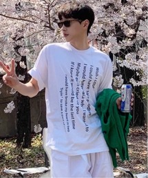 メッセージプリント プリント 英字プリント」に該当するTシャツ