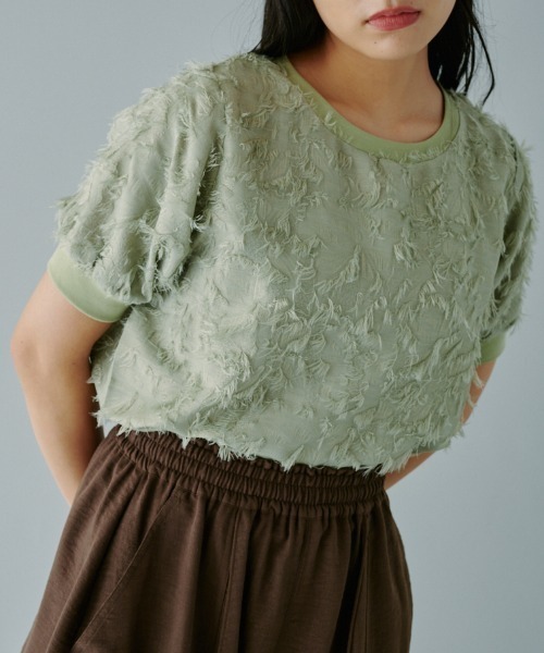 terrace（テラス）の「フリンジジャカードプルオーバートップス（その他トップス・レディース・ミント/オフホワイト/ブラック・MEDIUM）」の19枚目の写真