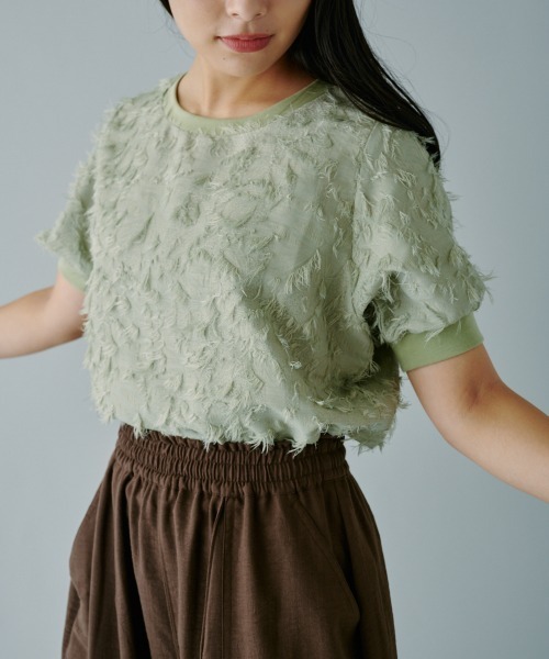 terrace（テラス）の「フリンジジャカードプルオーバートップス（その他トップス・レディース・ミント/オフホワイト/ブラック・MEDIUM）」の21枚目の写真