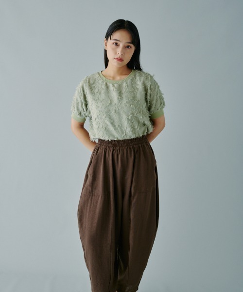 terrace（テラス）の「フリンジジャカードプルオーバートップス（その他トップス・レディース・ミント/オフホワイト/ブラック・MEDIUM）」の14枚目の写真