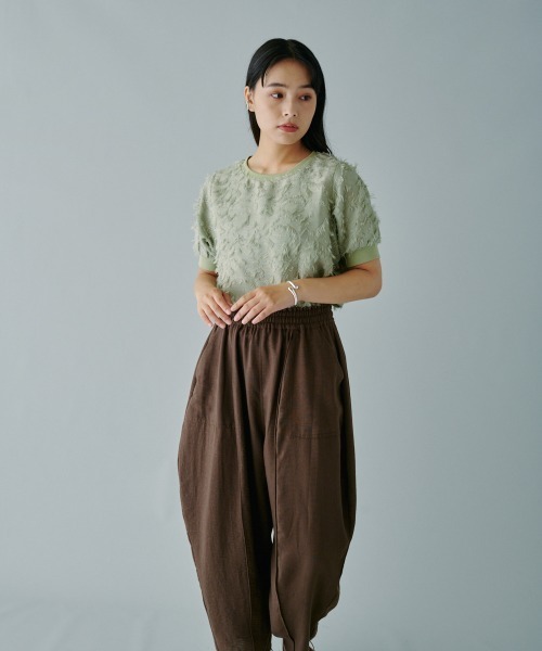 terrace（テラス）の「フリンジジャカードプルオーバートップス（その他トップス・レディース・ミント/オフホワイト/ブラック・MEDIUM）」の15枚目の写真