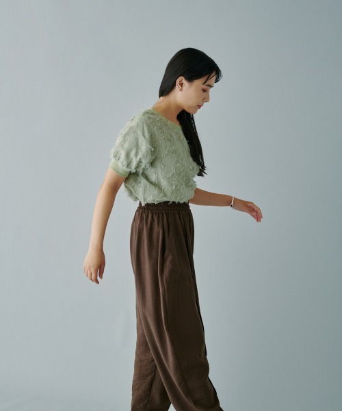 terrace（テラス）の「フリンジジャカードプルオーバートップス（その他トップス・レディース・ミント/オフホワイト/ブラック・MEDIUM）」の18枚目の写真