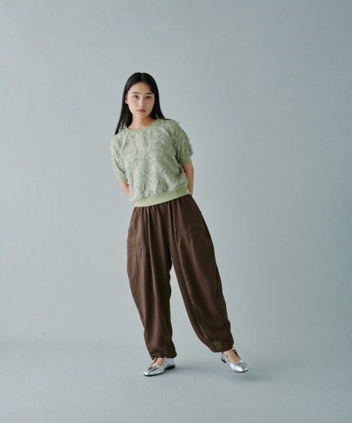 terrace（テラス）の「フリンジジャカードプルオーバートップス（その他トップス・レディース・ミント/オフホワイト/ブラック・MEDIUM）」の9枚目の写真
