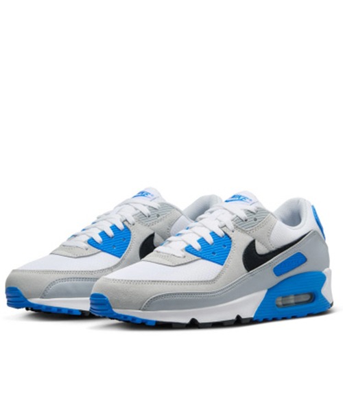 NIKE(ナイキ)の「NIKE AIR MAX 90(スニーカー・メンズ・ホワイト×ブルー・24cm/25cm/28cm/28.5cm/29cm)」の1枚目の写真