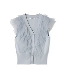 SNIDEL | Sustainableチュールフリルニットプルオーバー(ニット/セーター)