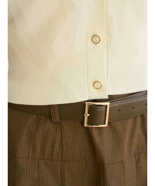 SNIDEL（スナイデル）の「Sustainableチュールフリルニットプルオーバー（ニット/セーター・レディース・アイボリー/ブラック/ライトブルー/その他・F）」の14枚目の写真