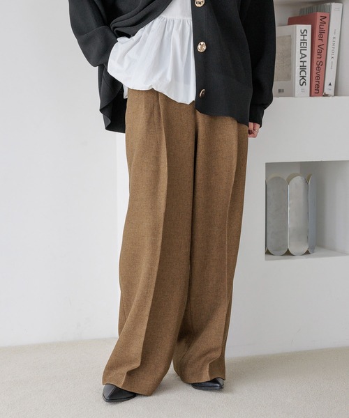 LOWRYS FARM（ローリーズファーム）の「ラナテックワイドパンツ　455404（その他パンツ・レディース・ブラウン系その他/ブラウン/チャコールグレー/チェック・SMALL/MEDIUM/LARGE）」の3枚目の写真