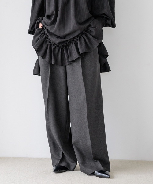 LOWRYS FARM（ローリーズファーム）の「ラナテックワイドパンツ　455404（その他パンツ・レディース・ブラウン系その他/ブラウン/チャコールグレー/チェック・SMALL/MEDIUM/LARGE）」の2枚目の写真