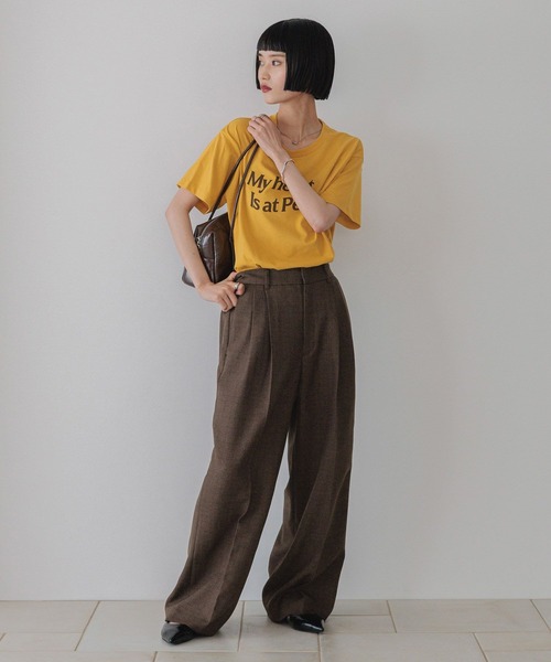 LOWRYS FARM（ローリーズファーム）の「ラナテックワイドパンツ　455404（その他パンツ・レディース・ブラウン系その他/ブラウン/チャコールグレー/チェック・SMALL/MEDIUM/LARGE）」の6枚目の写真