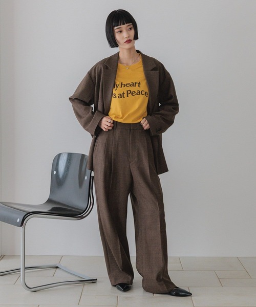 LOWRYS FARM（ローリーズファーム）の「ラナテックワイドパンツ　455404（その他パンツ・レディース・ブラウン系その他/ブラウン/チャコールグレー/チェック・SMALL/MEDIUM/LARGE）」の8枚目の写真