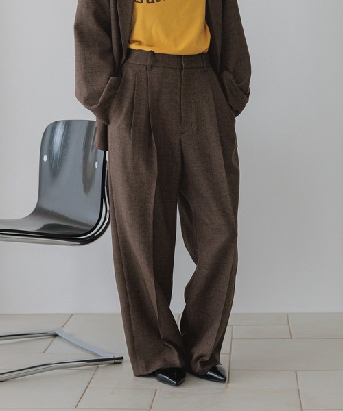 LOWRYS FARM（ローリーズファーム）の「ラナテックワイドパンツ　455404（その他パンツ・レディース・ブラウン系その他/ブラウン/チャコールグレー/チェック・SMALL/MEDIUM/LARGE）」の9枚目の写真