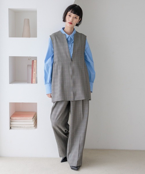 LOWRYS FARM（ローリーズファーム）の「ラナテックワイドパンツ　455404（その他パンツ・レディース・ブラウン系その他/ブラウン/チャコールグレー/チェック・SMALL/MEDIUM/LARGE）」の21枚目の写真