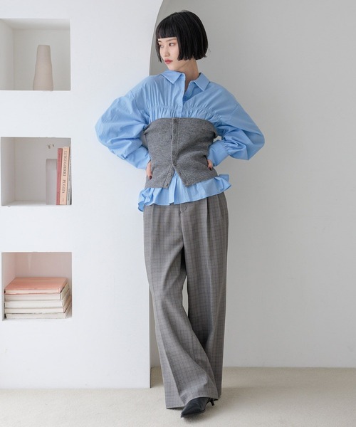 LOWRYS FARM（ローリーズファーム）の「ラナテックワイドパンツ　455404（その他パンツ・レディース・ブラウン系その他/ブラウン/チャコールグレー/チェック・SMALL/MEDIUM/LARGE）」の22枚目の写真