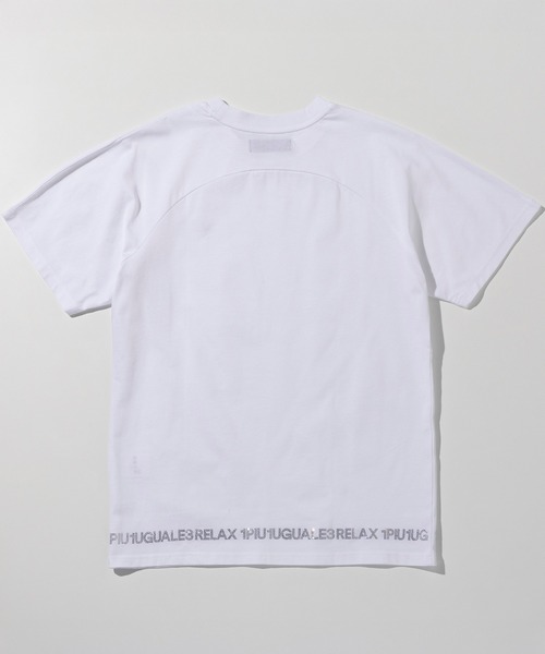 1PIU1UGUALE3 RELAX (ウノピゥウノウグァーレトレ リラックス)の「1PIU1UGUALE3 RELAX(ウノピゥウノウグァーレトレ リラックス)シルケット素材 ラインストーン ブランドロゴ 半袖Tシャツ(Tシャツ/カットソー・メンズ・ホワイト/ベージュ/ブラック・S/M/L/XL/XXL)」の10枚目の写真