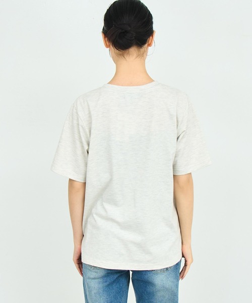 ANAP(アナップ)の「雫 パール 付き テキスト 刺繍 Tシャツ(Tシャツ/カットソー・レディース・ダークグレー/ホワイト/ライトグレー・FREE)」の9枚目の写真