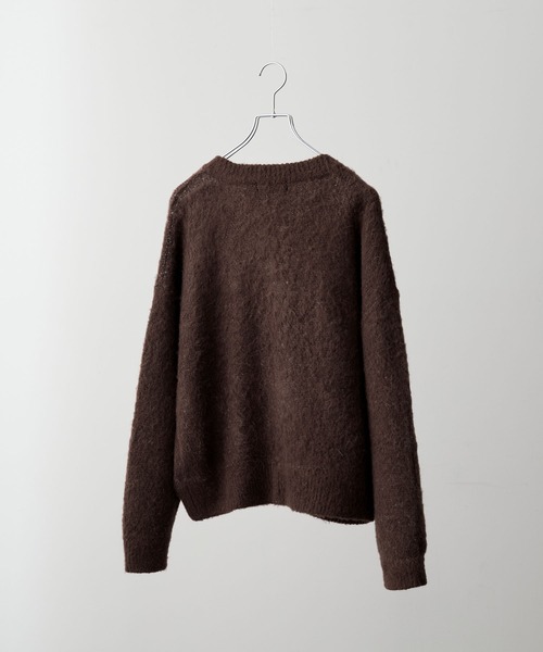 CLEL】Alpaca Blend Shaggy V-Neck Cardigan / アルパカブレンド