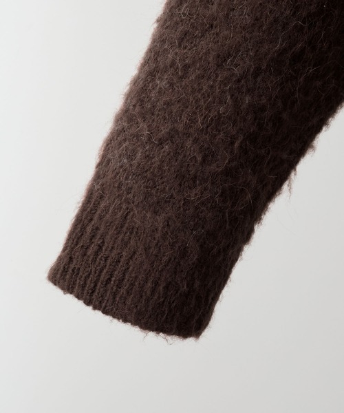 CLEL】Alpaca Blend Shaggy V-Neck Cardigan / アルパカブレンド