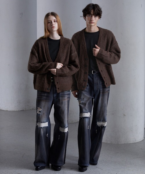 CLEL（クレイル）の「【CLEL】Alpaca Blend Shaggy V-Neck