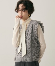 モヘアタッチループフリンジベスト