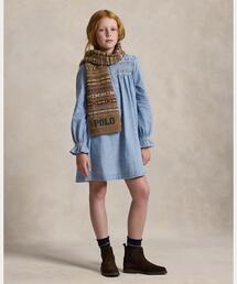 POLO RALPH LAUREN CHILDRENSWEAR（ポロ ラルフ ローレン チルドレンズウェア）の「スモックド インディゴ シャンブレー ドレス（ワンピース・キッズ）」